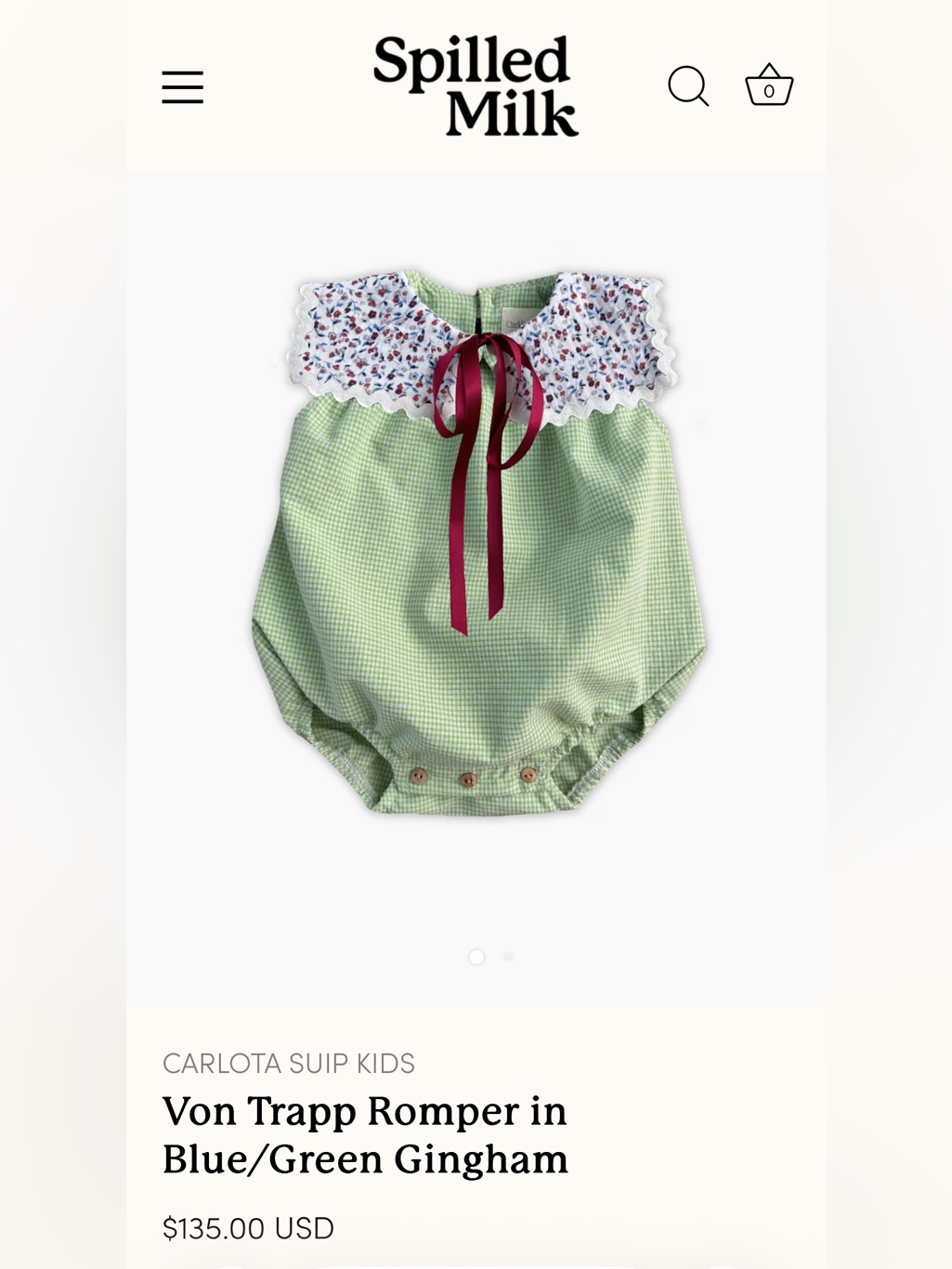 Von Trapp Bubble Romper — image 2 of 6